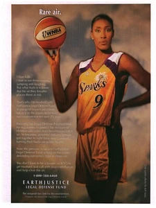 1998 VINTAGE PRINT AD - EARTH JUSTICE LEGAL DEFENSE FUND AD - WNBA LISA LESLIE - Picture 1 of 1