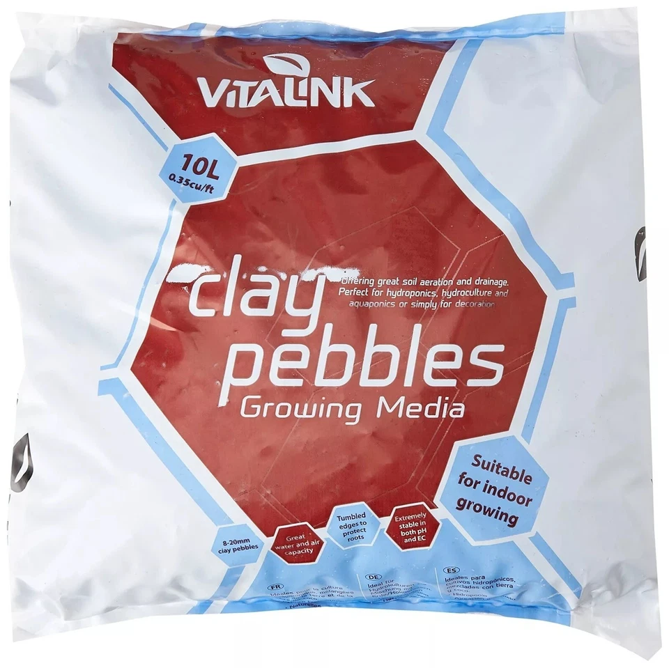 Vitalink Balls Clay Pebbles Bag 10L Hydroponics Plant Pot Growing Media
