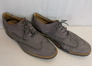 Cole Haan Men's 12M Great Jones Wingtip Casual Dress Oxford Shoes Dark Gull Grey - Picture 1 of 14