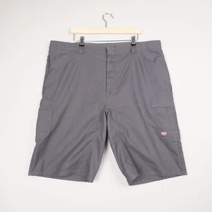 Red Kap Cargo Shorts Mens W42 L13 Grey Canvas Stretch Workwear Military Y2K B64 - Picture 1 of 10