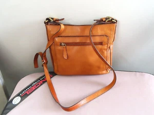 Colorado Tan genuine leather Messenger x body bag Unisex looked after item - Picture 1 of 8