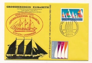 D428818 Germany FDC Centenary Kieler Woche Sailing Ships Grossherzogin Elisabeth - Picture 1 of 1