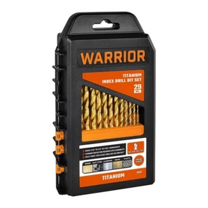 Warrior 29 Piece Titanium Index Drill Bit Set for Metal, Wood & Plastic - Picture 1 of 4