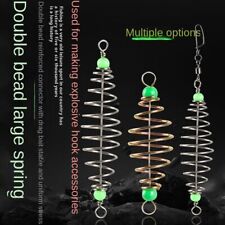 Olive Fishing Stainless Steel Feeder Method Leader Spring Lure Cage  Fishing