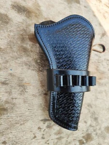 Cross Draw Holster for Revolver, Leather Holster Cowboy for .22 Right Hand US - Picture 1 of 3