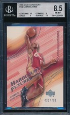 LEBRON JAMES 2003-04 UPPER DECK UD HARDCOURT #/799 BGS 8.5 ROOKIE CARD #132!