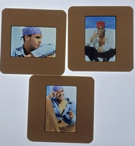 Vintage Photo 1990 Billy Zane wear bandana 35mm color transparent slides - Bild 1 von 1