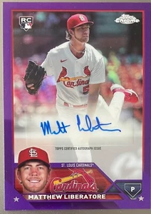  2023 Topps Chrome Update Matthew Liberatore Purple Rookie Auto /250 #AC-ML - Picture 1 of 2