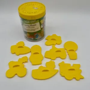 Sesame Street Going Places 8 Cookie Cutters Vintage 1990 Wilton Big Bird Elmo - Picture 1 of 9