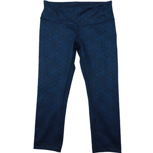 lululemon Women's Blue Geometric Print Crop Leggings Pants size 6 - Picture 1 of 8