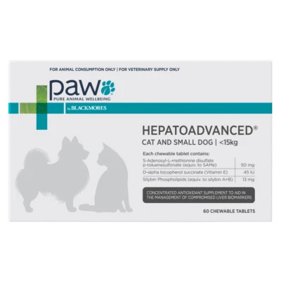 PAW by Blackmores Hepatoadvanced for Cats and Small Dogs under 15kg - 60 Tablets - image 1 of 4
