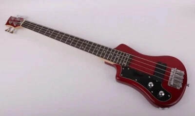 Left Hand Lefty Portable Electric Bass Guitar Mini Travel Kid Bass with Gigbag - Image 1 of 4