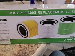HEPA Replacement Filter for Core 300/300S Air Purifier, 2 Pk New Yellow - Picture 1 of 2