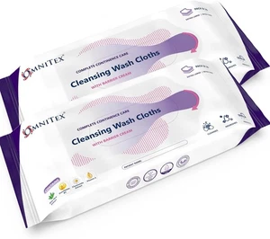2x 26 Stück Omnitex Inkontinenz Reinigung Waschlappen mit Barriere Creme - Bild 1 von 9