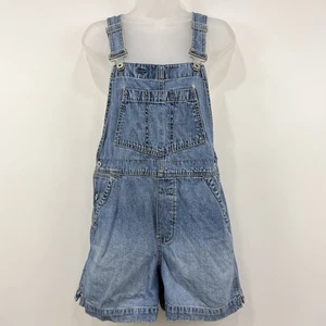 VTG Y2K Gap Denim Shortalls Womens XS Industrial Bib Country Overalls - Picture 1 of 14