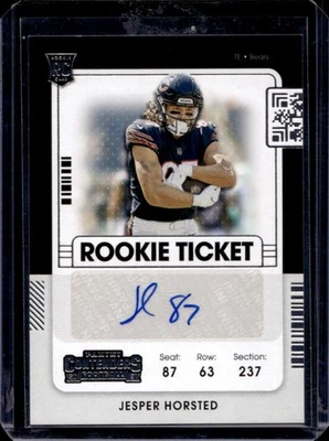 2021 Contenders Jesper Horsted Rookie Auto Rookie Ticket #284 Bears - Image 1 of 2