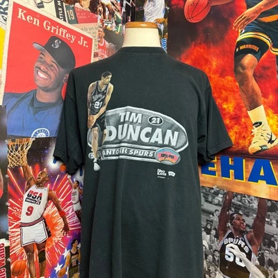 Camiseta De Colección San Antonio Spurs Tim Duncan Jugador Profesional Ovalada NBA Baloncesto Talla XL Foto 1 de 4