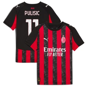 Spielertrikot Jugend Puma Christian Pulisic rot AC Mailand 2025/26 Heim Replica - Bild 1 von 3