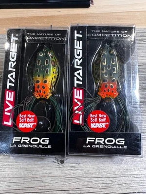 2 Koppers Live Target Weedless Frogs new in package Fishing Lures - Image 1 of 4