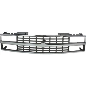 Grille For 1988-93 Chevy C K 1500 Chrome Shell With Black Insert Dual Headlight - Picture 1 of 9