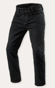 REV'IT! Pantalones de mezclilla negros Lombard 3 RF FPJ054 tiro medio para hombre talla 31x32 - Imagen 1 de 13