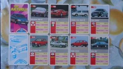 Quartett Auto Ferrari F40 Lotus Omega Porsche 911 Carrera Lamborghini Diablo - Bild 1 von 3