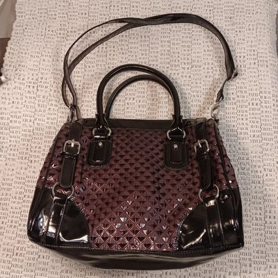 Charming Charlie texture colorblock 3 way satchel, shoulder bag, crossbody purse - Image 1 of 4