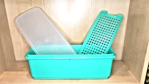 Tupperware Sellerie Gemüsebehälter grün Aufbewahrung #782-5 Deckel und Entlüftung - Bild 1 von 5