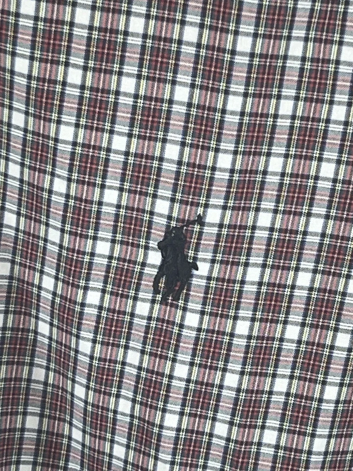 Ralph Lauren Button Down Shirt Men’s Size Large Plaid White Red Classic Fit - Image 1 of 4