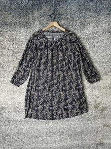 See By Chloe Dress Womens 4 Navy Floral Viscose Wool Tunic Boho Long Sleeve - Foto 1 di 10