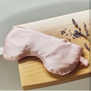 ASUTRA Silk Eye Pillow for Sleep, Light Pink Filled w/Lavender Buds & Flax Seeds - Picture 1 of 13