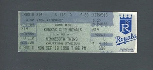 Paul Molitor 3.000 Hit Full Ticket Sept 16, 1996 Minnesota Twins HOF - Bild 1 von 2