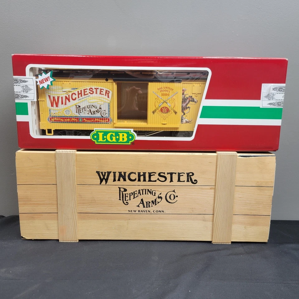 3 LGB 47670 Winchester Centennial Boxcar G Scale