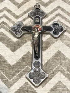 VINTAGE 7 3/4" HOCH x 4 3/4" BREITES KRUZIFIX HERGESTELLT in DEUTSCHLAND Br KONRAD MAXIMILLIAN - Bild 1 von 8