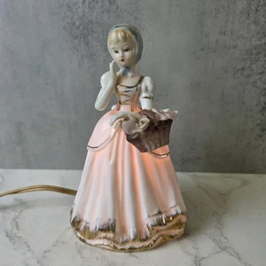 Vintage I W Rice Victorian Lady Night Light Porcelain Working Lamp - Picture 1 of 6
