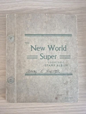 Antique 1930s Stamp Album World Stamps - 480+ Stamps! Many around the WWII era - Image 1 of 4