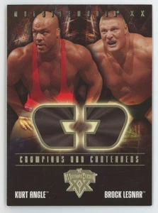 2004 Fleer Wrestlemania XX Champions & Contenders GOLD Kurt Angle/Brock Lesner - Picture 1 of 2