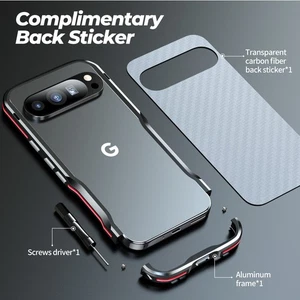 Luphie Slim Alu Metallrahmen Stoßfest Bumper Case für Google Pixel 8 9 10 Pro XL - Bild 1 von 12