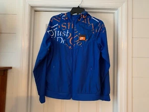 Nike NSW JDIY Windrunner Boys Full Zip Hooded Jacket Youth XL Blue Orange White - Picture 1 of 7