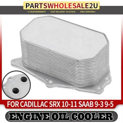 Engine Oil Cooler for Cadillac SRX 9-5 2010-2011 Saab 9-3 2006-2009 Turbocharged - Image 1 of 4