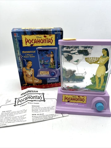 RARE Disney Pocahontas Princess Water Game Waterfuls 90s vintage Milton *READ* Cover