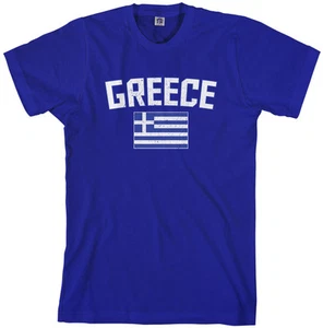 Camiseta Threadrock Para Hombre Bandera Grecia Atenas Grecia Europa Orgullo - Imagen 1 de 8