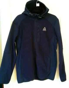 Reebok Men's Hybrid Softshell Fleece Hooded Jacket  (Black, XLarge) NWT - Foto 1 di 7