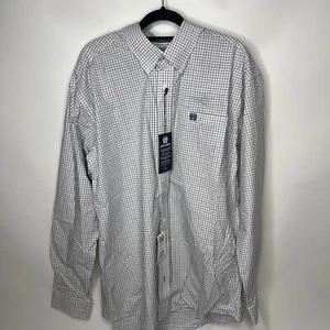 CINCH Plaid Pattern & Button Up Long Sleeves for Men NWT Sz M - Picture 1 of 12
