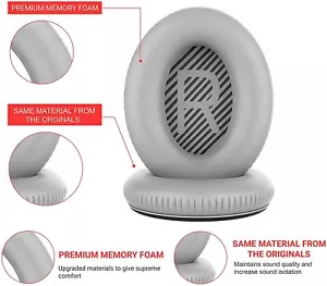 Replacement Ear Pads Cushions Bose QuietComfort 35 Quiet Comfort 35 II QC25 QC15 - Picture 1 of 8
