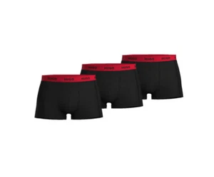 Boxer uomo HUGO confezione da 3 slip cotone elasticizzato con logo marca colore nero - Foto 1 di 6