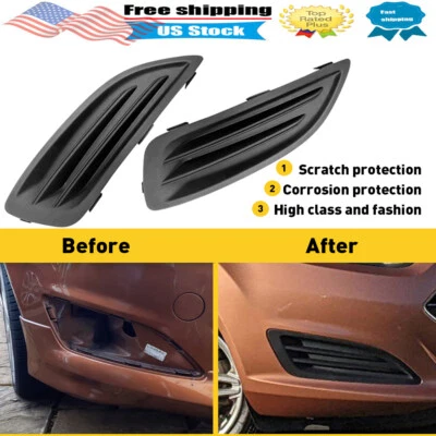 Fit For 2014 2015 2016 2017 2018 2019 FORD FIESTA Fog Light Covers Left & Right - Image 1 of 4