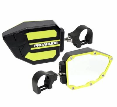Espelhos separadores Pro Armor visão lateral Lime Squeeze 2" Polaris Can-Am Universal - Imagem 1 de 2