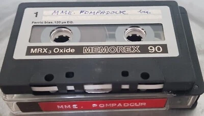 used MRX3 oxide Memorex 90 blank cassette (has label MME Pompadour operetta) - Image 1 of 2