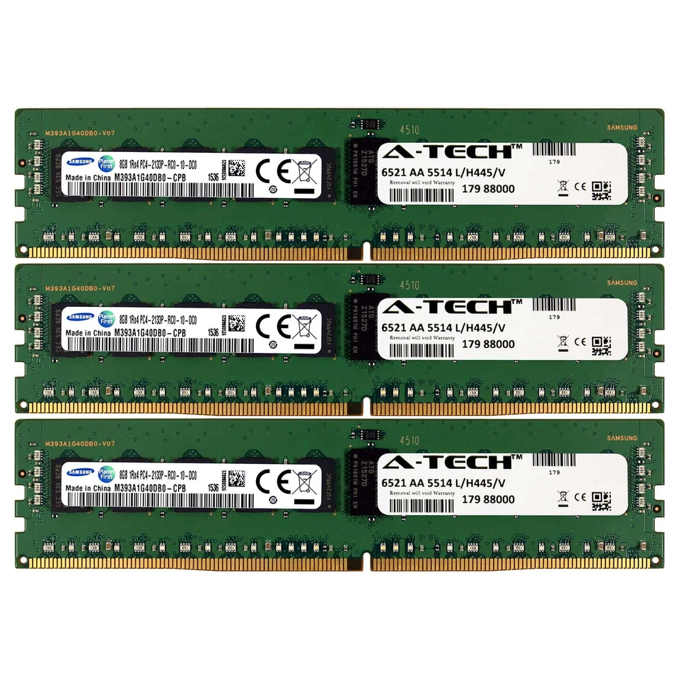 PC4-17000 Samsung 24GB Kit 3x 8GB HP Cloudline CL2100 CL2200 G3 1211R Memory RAM - Image 1 of 1